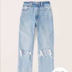 90’s ultra high rise straight jeans Abercrombie (long)
